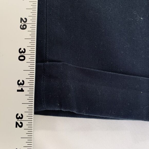 Brooks Brothers Pants Men 42x32 Advantage Chino Thompson Navy Blue Pleated Work - Picture 9 of 12